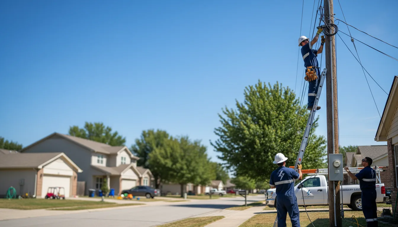 Residential electrician providing installation services in Frontenac, KS